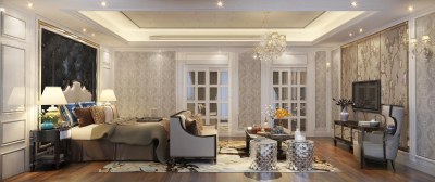 新古典主卧3D模型下载